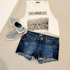 Forever 21 Distressed Denim Bluejean Cutoff Shorts
